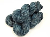 Hand Dyed Yarn, DK Weight Superwash Merino Wool - Denim - Indie Dyer Slate Blue Knitting Yarn, Tonal Handdyed DK Yarn