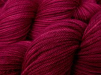 Hand Dyed Yarn, Worsted Weight 100% Superwash Merino Wool - Plumberry - Indie Dyed Tonal Berry Red Knitting Yarn, Knitter Gift