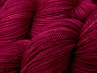 Hand Dyed Yarn, Worsted Weight 100% Superwash Merino Wool - Plumberry - Indie Dyed Tonal Berry Red Knitting Yarn, Knitter Gift
