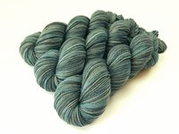 Hand Dyed Sock Yarn, Fingering Weight Superwash 100% Merino Wool - Storm Clouds - Indie Dyer Knitting Yarn, Blue Grey Gray Variegated Yarn