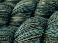 Hand Dyed Sock Yarn, Fingering Weight Superwash 100% Merino Wool - Storm Clouds - Indie Dyer Knitting Yarn, Blue Grey Gray Variegated Yarn