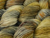 Worsted Weight Hand Dyed Yarn, 100% Superwash Merino Wool - Potluck Greys & Browns - Indie Dyer OOAK Crochet Knitting Yarn, Gray Gold Tan