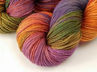 Worsted Weight Hand Dyed Yarn - 100% Superwash Merino Wool - Potluck Rainbow - Indie Dyer OOAK Knitting Crochet Yarn, Deep Rich Colors