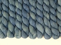 Mini Skeins, Hand Dyed Yarn, Sock Fingeirng Weight 4 Ply Superwash Merino Wool - Bluebird - Tonal Blue Indie Dyer Yarns