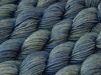 Mini Skeins, Hand Dyed Yarn, Sock Fingeirng Weight 4 Ply Superwash Merino Wool - Bluebird - Tonal Blue Indie Dyer Yarns