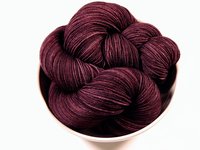 Hand Dyed Yarn, Semi Solid Sock Yarn, 4 Ply Superwash Merino Wool - Damson Plum - Indie Dyed Knitting Yarn, Tonal Fingering Weight Yarn
