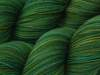 Hand Dyed Yarn, Sock Fingering Weight 4 Ply Superwash Merino Wool - Forest Multi - Indie Knitting Yarn, Dark Green Jade Leaf Handdyed Yarn