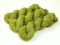 Hand Dyed Yarn, Sock Fingering Weight 4 Ply Superwash Merino Wool Yarn - Lettuce Tonal - Indie Dyer Knitting Yarn, Yellow Green Lime