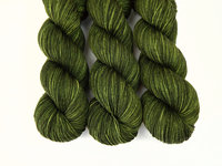 Hand Dyed Sock Yarn, Fingering Weight 4 Ply 100% Superwash Merino Wool - Moss Tonal - Indie Dyer Olive Green Knitting Yarn, Hand Dyed Yarn