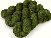 Hand Dyed Sock Yarn, Fingering Weight 4 Ply 100% Superwash Merino Wool - Moss Tonal - Indie Dyer Olive Green Knitting Yarn, Hand Dyed Yarn