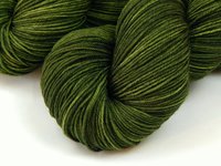 Hand Dyed Sock Yarn, Fingering Weight 4 Ply 100% Superwash Merino Wool - Moss Tonal - Indie Dyer Olive Green Knitting Yarn, Hand Dyed Yarn