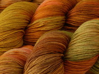 Hand Dyed Yarn, Fingering Sock Weight 4 Ply Superwash Merino Wool - Potluck Late Autumn - Indie Dyer Fall Colors Knitting Yarn 