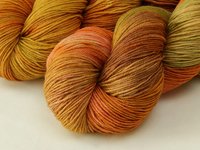Hand Dyed Yarn, Fingering Sock Weight 4 Ply Superwash Merino Wool - Potluck Late Autumn - Indie Dyer Fall Colors Knitting Yarn 