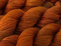 Hand Dyed Sock Yarn, Fingering Weight 4 Ply Superwash Merino Wool - Spice - Indie Knitting Yarn, Rust Burnt Orange Hand Dyed Yarn, Autumn Colors