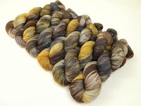 Hand Dyed Yarn, Sock Fingering Weight Superwash Merino Wool - Potluck Greys & Browns - Earthy Multicolor Knitting Yarn, Indie Dyer Sock Yarn