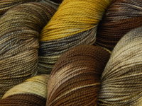 Hand Dyed Yarn, Sock Fingering Weight Superwash Merino Wool - Potluck Greys & Browns - Earthy Multicolor Knitting Yarn, Indie Dyer Sock Yarn