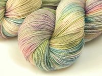 Hand Dyed Yarn, Sock Fingering Weight Superwash Merino Wool - Potluck Pastels - Springtime Knitting Yarn, Colorful Indie Dyer Sock Yarn
