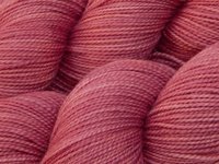 Hand Dyed Yarn, Fingering Weight Superwash 100% Merino Wool - Sorbet - Indie Dyer Knitting Yarn, Handdyed Sock Yarn Rose Pink Tonal