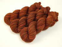 Hand Dyed Yarn, Sock Weight Superwash Merino Wool - Spice - Fingering Yarn in Autumn Colors, Rust Orange Fall Sock Yarn, Indie Knitting Yarn