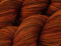 Hand Dyed Yarn, Sock Weight Superwash Merino Wool - Spice - Fingering Yarn in Autumn Colors, Rust Orange Fall Sock Yarn, Indie Knitting Yarn