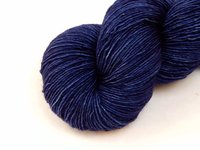 Limited Edition! Hand Dyed Yarn, Single Ply Sock Fingering Weight Superwash Merino Wool - Ink Tonal - Indie Dyer Knitting Yarn, Navy Blue