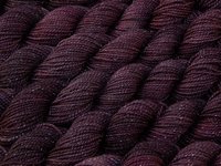 Limited Edition! Sock Yarn Mini Skeins, Fingering Weight Superwash Merino Wool & Nylon - EGGPLANT SPARKLE - Dark Purple Knitting Yarn with Silver Sparkles