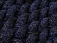 Limited Edition! Sock Yarn Mini Skeins, Fingering Weight Superwash Merino Wool & Nylon - STRATOS SPARKLE - Dark Navy Blue Knitting Yarn with Silver Sparkles