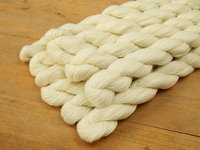 Sock Yarn Mini Skeins, Fingering Weight Superwash Merino Wool & Nylon - SPARKLE UNDYED - Natural Cream Off White Knitting Yarn with Silver Sparkles