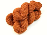 Hand Dyed DK Yarn, 100% Superwash Merino Wool - Copper - Orange Tonal Indie Dyer Yarn, Autumn Knitting Crochet Yarn