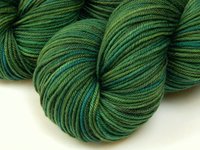 Hand Dyed Yarn, DK Weight Superwash Merino Wool - Forest Multi - Indie Dyed Yarn, Dark Green Olive Moss Wool Yarn, Variegated Knitting Yarn