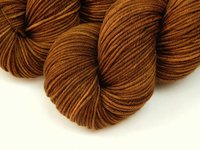 Hand Dyed Yarn, DK Weight Superwash Merino Wool - Hazelnut - Indie Dyed Yarn, Warm Brown Tonal Wool Yarn, Semi Solid Knitting Yarn