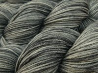 Hand Dyed Yarn, DK Weight Superwash Merino Wool - Pewter - Soft Washable Tonal Grey Indie Dyed Yarn, Gray Wool Yarn for Knitting Crochet