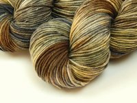 Hand Dyed Yarn, DK Weight Superwash Merino Wool - Potluck Greys & Browns - Soft Washable Indie Dyer Yarn, Earthy Colors Wool Yarn for Knitting Crochet
