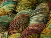 Hand Dyed Yarn, DK Weight Superwash Merino Wool - Potluck Rustic Shades - Soft Washable Earthy Colors, Wool Yarn for Knitting Crochet