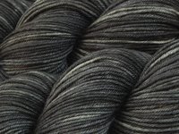 Hand Dyed Yarn, DK Weight Superwash Merino Wool - Slate Grey Tonal - Charcoal Gray Indie Dyer Yarn, Dark Grey Variegated Knitting Yarn, Ready to Ship