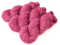 Hand Dyed Yarn, DK Weight Superwash Merino Wool - Sorbet - Indie Dyed Yarn, Tonal Mauve Pink, Crochet Knitting Supply