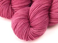 Hand Dyed Yarn, DK Weight Superwash Merino Wool - Sorbet - Indie Dyed Yarn, Tonal Mauve Pink, Crochet Knitting Supply