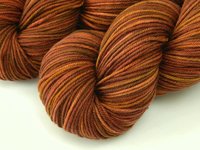 Hand Dyed Yarn, DK Weight Superwash Merino Wool - Spice - Indie Dyed Yarn, Soft Burnt Orange Wool Yarn, Rust Knitting Yarn, Autumn Colors