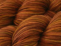 Hand Dyed Yarn, DK Weight Superwash Merino Wool - Spice - Indie Dyed Yarn, Soft Burnt Orange Wool Yarn, Rust Knitting Yarn, Autumn Colors