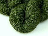 Limited Edition! Hand Dyed Yarn, Sock Fingering Weight Superwash Merino Wool & Linen Blend - Moss Tonal - Indie Dyer Knitting Olive Green Yarn