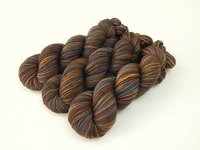 Hand Dyed Yarn, Sport Weight Superwash Merino Wool - Agate - Indie Dyed Grey Gray Brown Gold Knitting Yarn, Earthy Colors Heavier Sock Yarn 