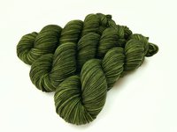 Hand Dyed Yarn, Sport Weight Superwash Merino Wool - Moss Tonal - Olive Green Indie Dyer Knitting Yarn, Semi Solid Kettle Dyed Sock Yarn