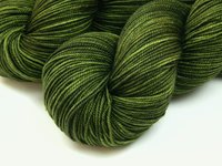 Hand Dyed Yarn, Sport Weight Superwash Merino Wool - Moss Tonal - Olive Green Indie Dyer Knitting Yarn, Semi Solid Kettle Dyed Sock Yarn