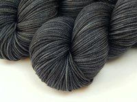 Hand Dyed Yarn, Sport Weight Superwash Merino Wool - Slate Grey Tonal - Charcoal Indie Dyer Knitting Yarn, Gray Semi Solid Heavier Sock Yarn