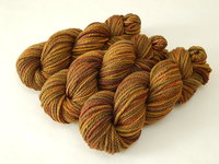 Bulky Weight Hand Dyed Yarn, 100% Superwash Merino Wool - Antique Brass - Soft Thick Knitting Yarn, Earthy Gold Olive Brown Chunky Yarn