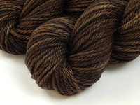 Hand Dyed Yarn, Bulky Weight 100% Superwash Merino Wool - Bark Tonal - Dark Chocolate Brown Variegated Chunky Knitting Yarn