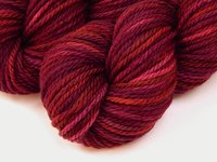 Hand Dyed Bulky Weight Superwash Merino Wool Yarn - Merlot Multi - Soft Thick Burgundy Knitting Yarn, Wine Red Variegated Chunky Yarn