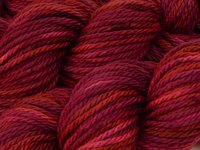 Hand Dyed Bulky Weight Superwash Merino Wool Yarn - Merlot Multi - Soft Thick Burgundy Knitting Yarn, Wine Red Variegated Chunky Yarn