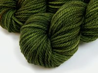 Bulky Hand Dyed Yarn, 100% Superwash Merino Wool - Moss Tonal - Semi Solid Olive Green Chunky Knitting Yarn