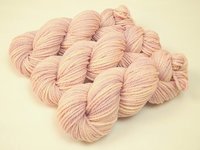 Bulky Hand Dyed Yarn, 100% Superwash Merino Wool - Petal - Semi Solid Pale Pink Chunky Knitting Yarn